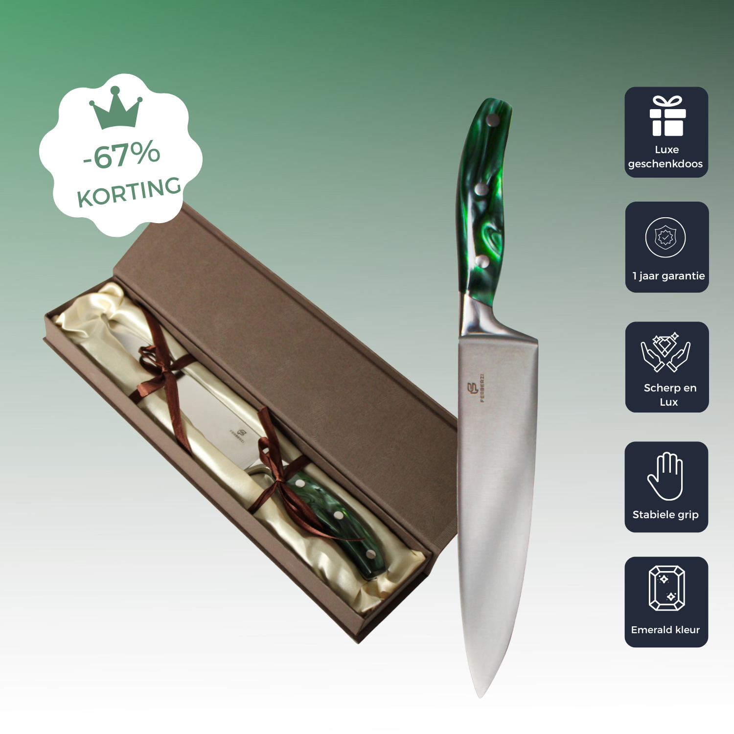 Emerald Koksmes Mijn winkel